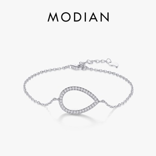 Modian ขายดี สร้อยข้อมือเงินแท้ 925 จี้รูปหยดน้ํา หรูหรา เครื่องประดับแฟชั่น สําหรับผู้หญิง