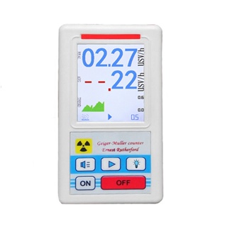 เครื่องตรวจจับรังสีนิวเคลียร์ Geiger Counter แบบพกพา Radioactive Detection Meter Radio Active Dosimeter X-ray Beta Gamma