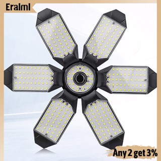 Eralml โคมไฟเพดานโรงรถ LED 12000LM พร้อมแผงปรับได้ 6+1 สําหรับโรงรถ