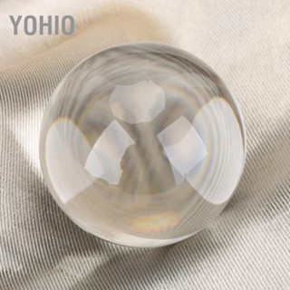 Yohio 1PC 50MM ประดิษฐ์คริสตัลควอตซ์ลูกบอลทรงกลมตกแต่งบ้านขาตั้งไม้