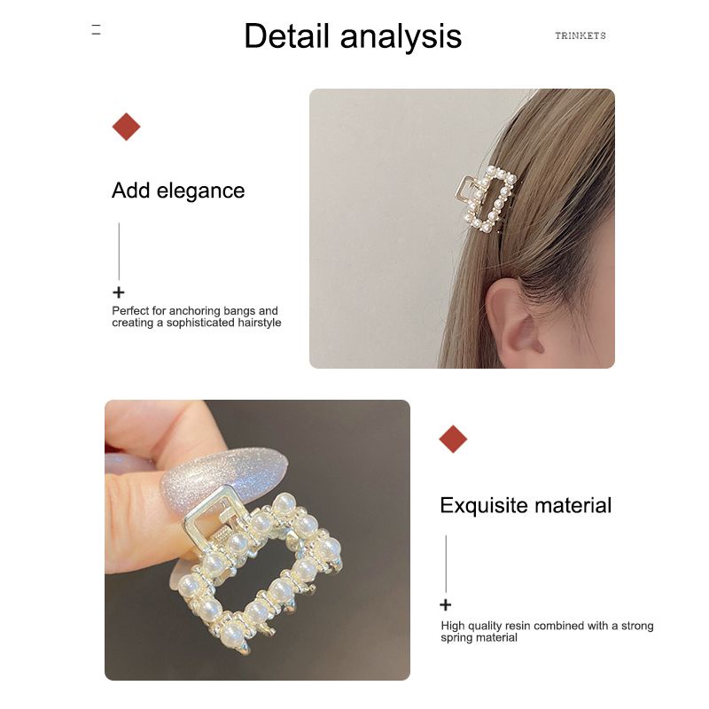 💌💌กิ๊บติดผม ประดับมุก ขนาดเล็ก สไตล์ฝรั่งเศส ย้อนยุค สําหรับผู้หญิง - รูปที่ 4