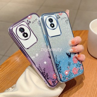 เคสโทรศัพท์มือถือ TPU แบบนิ่ม ลายดอกไม้ ไล่โทนสี สําหรับ Vivo Y02 Y02T Y02A 4G 2023 Y02 Y 02 A T