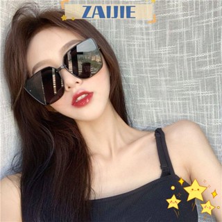 Zaijie24 แว่นตากันแดด ป้องกันรังสียูวี 400 ขนาดใหญ่ สีดํา สําหรับขับรถ ชายหาด ท่องเที่ยว สตรีทแวร์