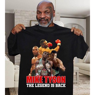 เสื้อยืด พิมพ์ลาย The Legend Is Back Unique Design Boxing Mike Tyson สําหรับผู้ชาย