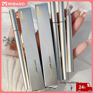 พร้อมสต็อก Sweet Mint Non Smudging Eyeliner Pen Very Fine Lying Silkworm Pen Waterproof Black Brown Pk Gucci Eye Cosmetics