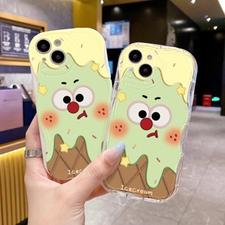 ⚡พร้อมส่ง⚡ไอศครีม เคสโทรศัพท์มือถือนิ่ม ขอบโค้ง กันกระแทก For iPhone 11 13 12 14 Pro Max X Xs Max XR 7 8 Plus SE2020 เคส