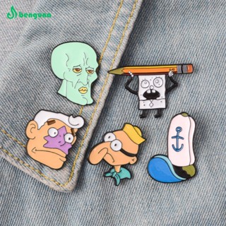 เข็มกลัด รูปการ์ตูนอนิเมะ Benguna Squidward Enamel Pin สําหรับเด็ก