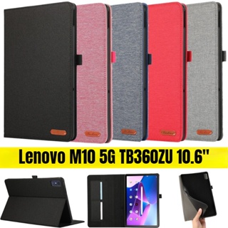 เคสแท็บเล็ตหนัง กันกระแทก พร้อมขาตั้ง สําหรับ Lenovo Tab M10 5G TB360ZU 10.6 นิ้ว