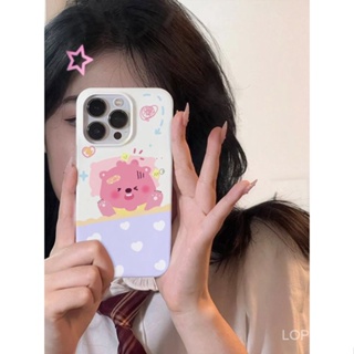 เคสโทรศัพท์มือถือแบบแข็ง กันกระแทก ลายการ์ตูนน่ารัก แฟชั่น สําหรับ iPhone 7 8 Plus XS XR X XS max 11 12 13 14 11 Pro max 12 Pro 13 Pro max 14 Pro max เคส