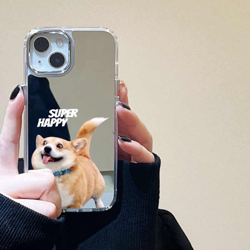 เคสกระจกแต่งหน้าสำหรับ for iPhone 11 13 16 Pro Max 15 13 12 Pro Max 11 12 13 14 Pro 15 Plus ปกโทรศัพท์มือถือทาสีการ์ตูน