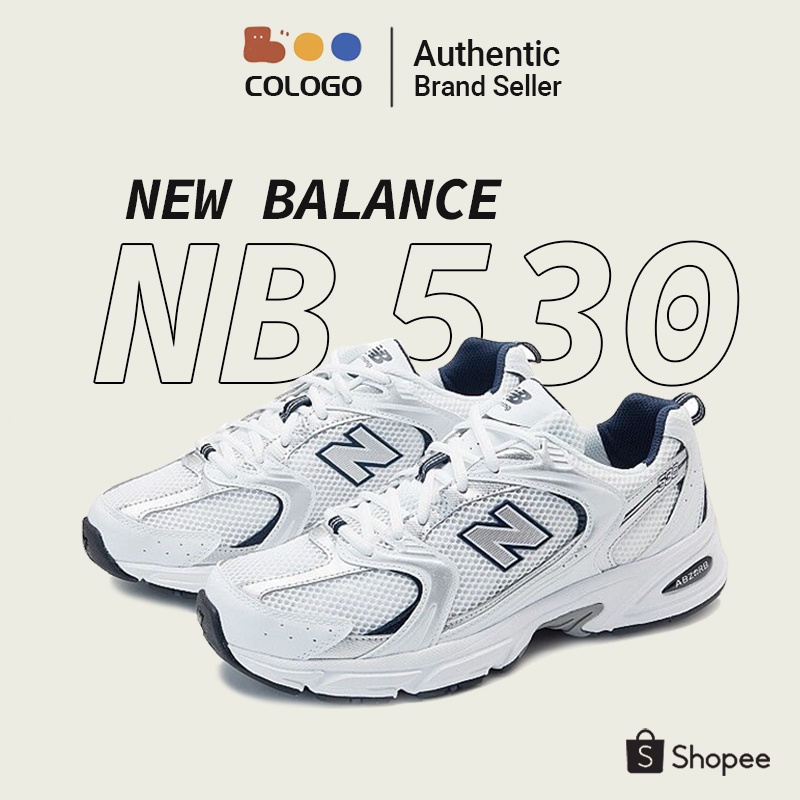 NEW BALANCE 530 NB530 MR530 new balance MR530SG รองเท้าผ้าใบ White silver 💯