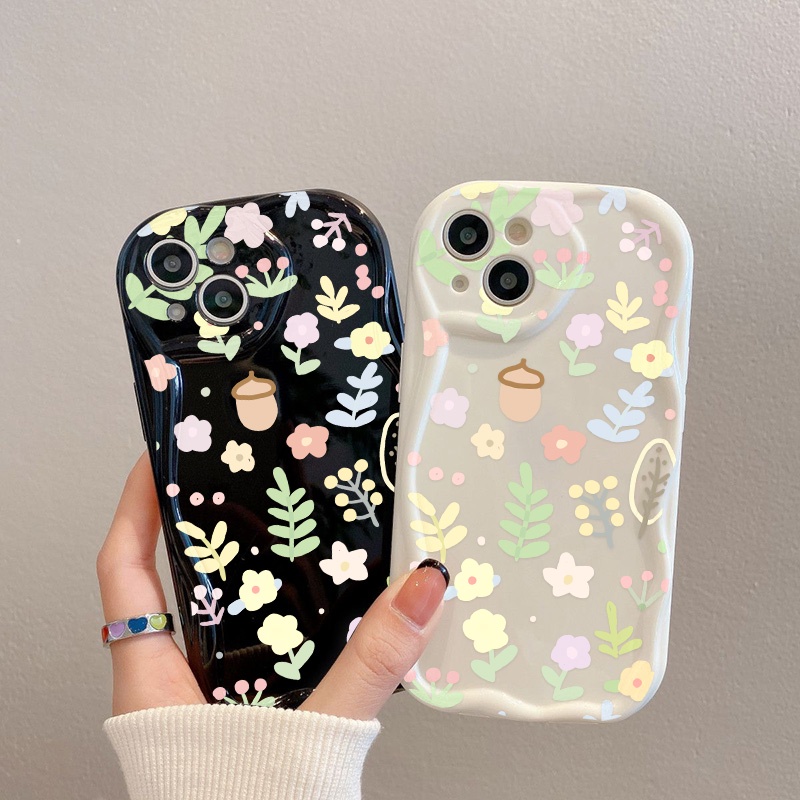 พร้อมส่ง small floral เคสโทรศัพท์มือถือนิ่ม ขอบโค้ง กันกระแทก For iPhone 11 13 12 14 Pro Max X Xs Max XR 7 8 Plus เคส