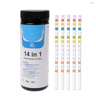 [พร้อมส่ง] แถบทดสอบค่า pH 14-in-1 สําหรับสระว่ายน้ํา คลอรีน 50 ชิ้น