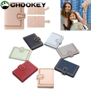 Chookey กระเป๋าใส่หนังสือเดินทาง หนัง PU กันน้ํา แบบพกพา อเนกประสงค์ สีพื้น สําหรับผู้หญิง