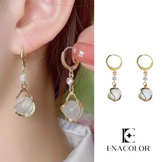 Enacolor เครื่องประดับแฟชั่น ต่างหูระย้า โอปอล คริสตัล สําหรับผู้หญิง เด็กผู้หญิง