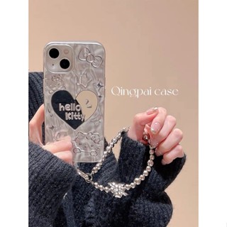 ใหม่ เคสโทรศัพท์มือถือแบบกระจก กันกระแทก ลายเฮลโลคิตตี้ สไตล์เกาหลี สําหรับ Iphone 14promax 13 11 14pro 13pro 14