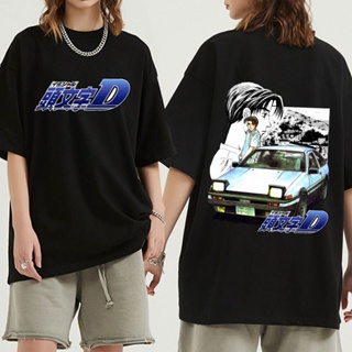 เสื้อยืด พิมพ์ลายอนิเมะ Initial D Drift Ae86 Racing Car Takumi Fujiwara R34 Skyline Gtr Jdm สไตล์ญี่ปุ่นวินเทจ