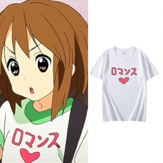 เสื้อยืด พิมพ์ลายอนิเมะ Hirasawa Yui สไตล์ญี่ปุ่นน่ารัก