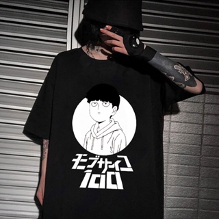 เสื้อยืดแขนสั้น พิมพ์ลายการ์ตูนอนิเมะ Mob Psycho Shigeo Kageyama Playing A Game สําหรับผู้ชาย