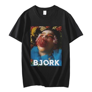 เสื้อยืด พิมพ์ลาย Singer Bjork Music Album Graphic สไตล์ฮาราจูกุ วินเทจ