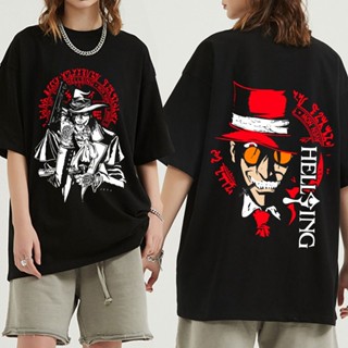 เสื้อยืด พิมพ์ลายอนิเมะ Hellsing Ultimate Alucard สไตล์วินเทจ สําหรับผู้หญิง