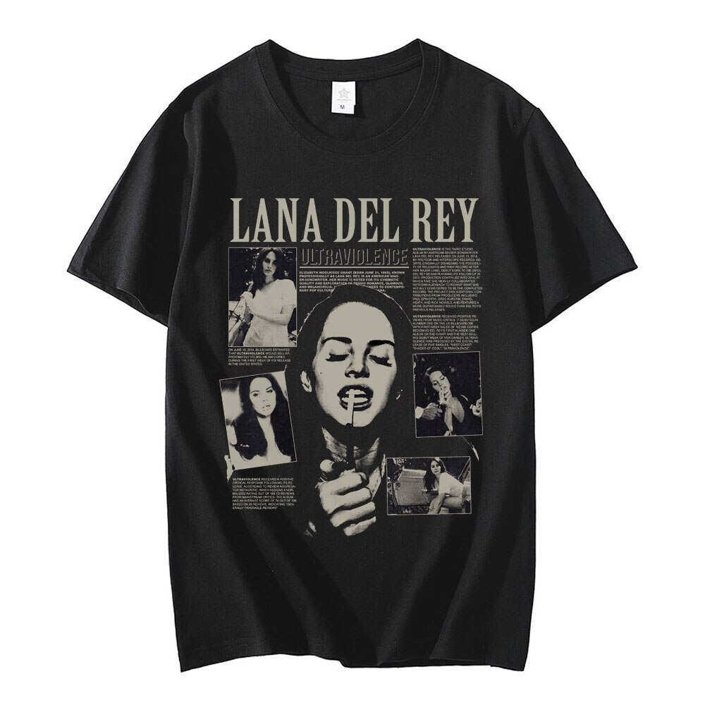 นักร้อง Lana Del Rey T Ultraviolence เพลงอัลบั้ม Tshirt Vintage T เสื้อ