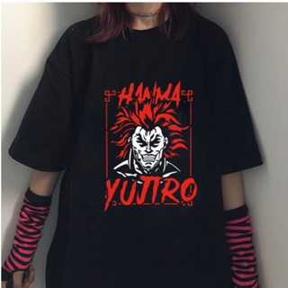 เสื้อยืด พิมพ์ลายอนิเมะ Baki The Grappler T Harajuku Yujiro Hanma แฟชั่นฮาราจูกุ