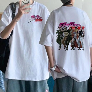 เสื้อยืด พิมพ์ลายอนิเมะ Jojo Bizarre Adventure สไตล์ญี่ปุ่น สําหรับผู้ชาย