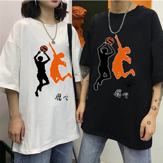 เสื้อยืด พิมพ์ลายกราฟฟิค Haikyuu สไตล์ญี่ปุ่น ฮาราจูกุ สตรีท พังก์ ฮาราจูกุ