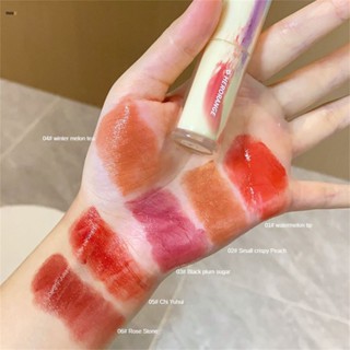 Herorange Moisturizing Water Light Mirror ลิปสติก Jelly Doodle Lip สี Nude Pure Desire ชื่อเล่น-su Yan ลิปสติกสีขาวหญิง nuuo