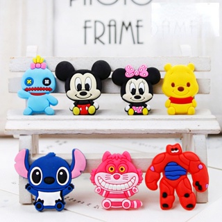 อุปกรณ์เสริม จี้รูปการ์ตูน Stitch Emoji น่ารัก สําหรับตกแต่งรองเท้า Crocs Mickey Donald Duck Jibbits Charm Minnie Anime Jibitz Crocks