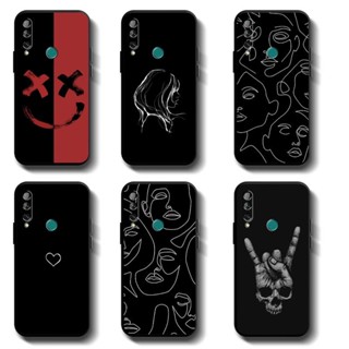 Softcase Huawei Y9 prime 2019 Anticrack เคส TPU คุณภาพสูง ป้องกันเต็มรูปแบบ ซิลิโคน สีดํา เคสยาง ดอกไม้