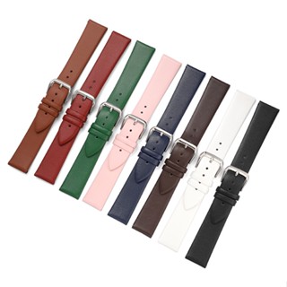 สายนาฬิกาข้อมือ หนังวัวนิ่มมาก บางพิเศษ เรียบง่าย พร้อมเข็ม สําหรับ Samsung Watch Strap For18 มม. 19 มม. 20 มม. 21 มม. 22 มม.