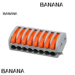 Banana1 ขั้วต่อเชื่อมสายไฟ 8 พอร์ต PCT-218 สีส้ม 10 ชิ้น