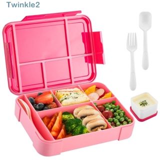 Twinkle กล่องอาหารกลางวัน พลาสติก กันรั่ว อเนกประสงค์ 1300 มล. 5 ช่อง สําหรับเด็ก และผู้ใหญ่