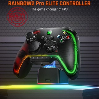 Bigbigwon Rainbow2 Pro Elite เกมแพดควบคุมเกมไร้สาย BT สําหรับ PC/Nintendo Q8W6