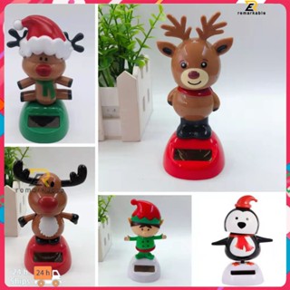 พร้อมสต็อก Solar Christmas Series ตุ๊กตาสวิง ตกแต่งภายในรถยนต์ ของเล่นเด็ก เครื่องประดับ Abs โดดเด่น_th