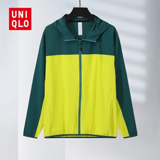 Uniqlo เสื้อแจ็กเก็ตกันลม ระบายอากาศ แบบแห้งเร็ว เหมาะกับฤดูใบไม้ผลิ และฤดูใบไม้ร่วง สําหรับผู้ชาย