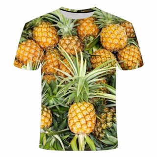 เสื้อยืดลําลอง แขนสั้น คอกลม พิมพ์ลายแตงโม สับปะรด มะม่วง แตงโม 3D แฟชั่นฤดูร้อน สําหรับเด็กผู้ชาย ผู้หญิง
