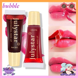 Bubble ลิปสติก ลิปกลอส เนื้อลิขวิด กันน้ํา ติดทนนาน 6 สี