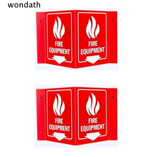 Wonda ป้ายเตือนดับเพลิง อะคริลิค สีแดง 6 นิ้ว x5 นิ้ว 2 ชิ้น