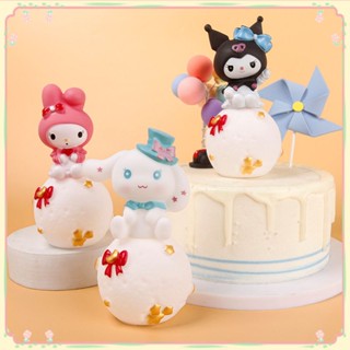 โคมไฟซานริโอHello Kitty Kuromi My Melody Cinnamoroll Windโคมไฟตั้งโต๊ะLedไฟกลางคืนข้างเตียงตกแต่งเค้กพระจันทร์ของเล่นเด็กของขวัญ【Sunny】