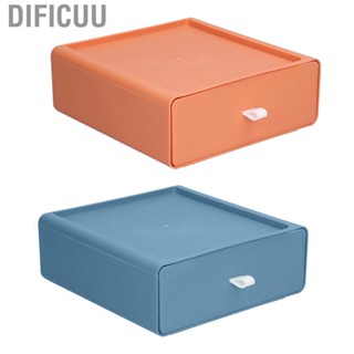 Dificuu Makeup Storage Box Desktop Organizer Dustproof with Silicone Strip for Jewelry Accessories Stationary