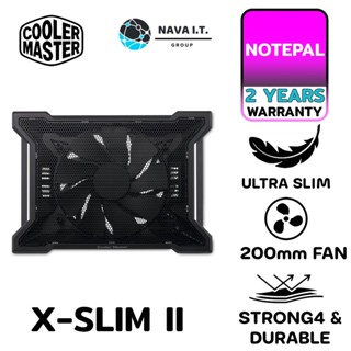 COINSคืน15%⚡FB9JMZV6⚡ COOLER MASTER COOLER PAD NOTEPAL X-SLIM II COOLING PAD (1FAN) พัดลมใหญ่ เย็นๆ