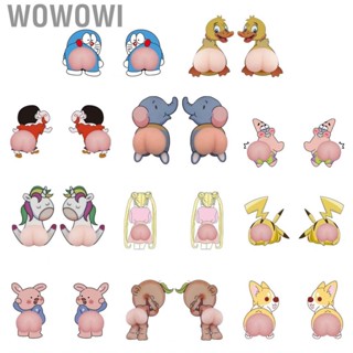 Wowowi Car Door Rearview Mirror Collision Protection  3D Cartoon Cute Butt Decoration  Scratch Strip