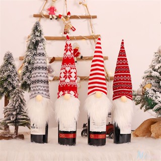 ขวดไวน์ตกแต่งคริสต์มาสสำหรับ Home Santa Claus ขวดไวน์ Snowman Stocking ผู้ถือของขวัญ Xmas Navidad ตกแต่งใหม่ปี M