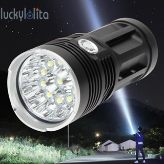 ไฟฉาย Led 12 ดวง 4800LM IPX5 กันน้ํา กันลื่น 3 โหมด [luckylolita.th]