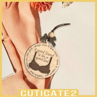 [Cuticate2] จี้ป้ายไม้ ทรงกลม สําหรับแขวนตกแต่งต้นคริสต์มาส