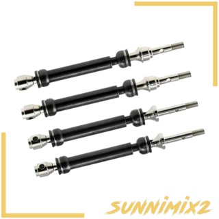 [Sunnimix2] เพลาขับหน้า หลัง โลหะ 116 มม.-148 มม. สําหรับรถไต่หินบังคับ SCX10 4 ชิ้น