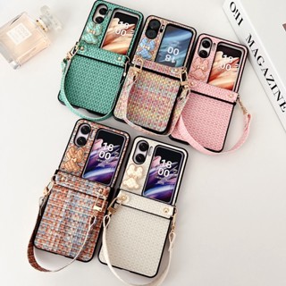 เคสโทรศัพท์มือถือ PC แบบแข็ง กันกระแทก ลายหมี 3D พร้อมสายคล้องมือ สําหรับ Oppo Find N2